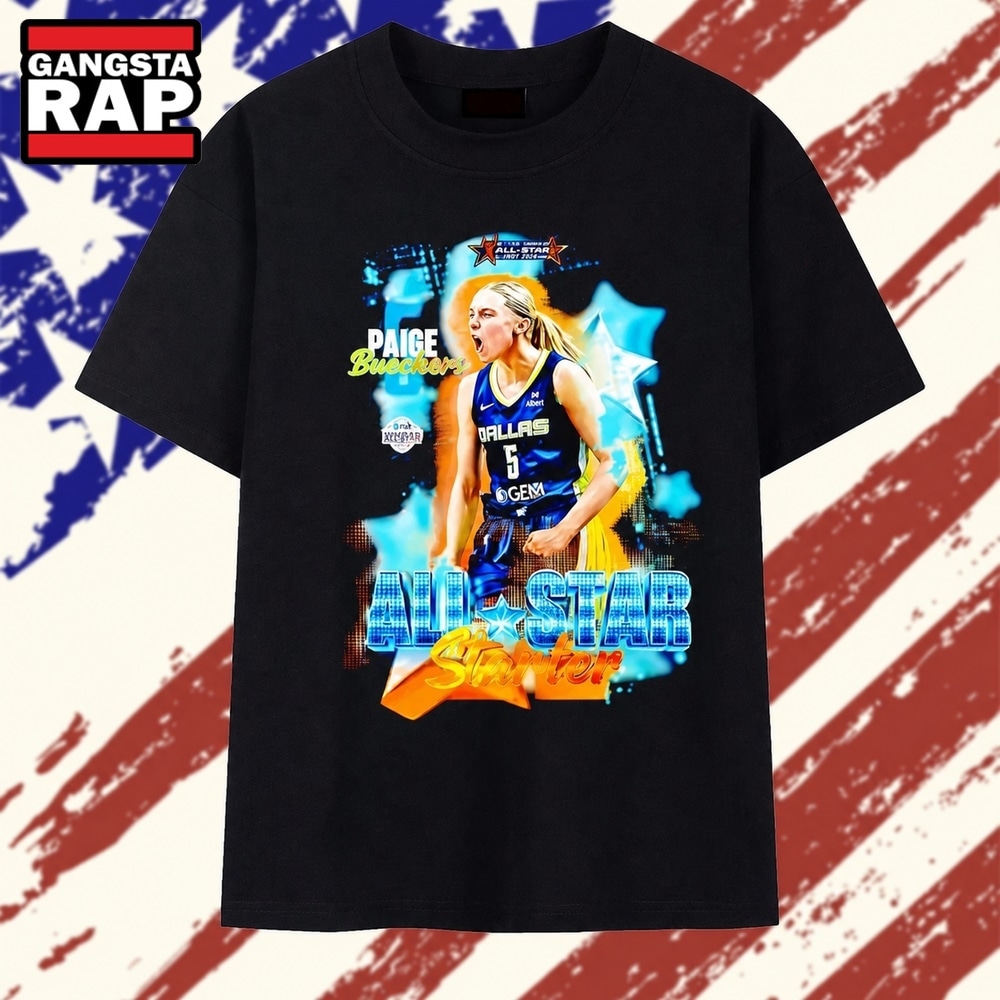 Paige Bueckers Dallas Wings All Star Starter T Shirt, Trending 2D Shirt Paige Bueckers Dallas Wings All Star Starter T Shirt, Trending 2D Shirt