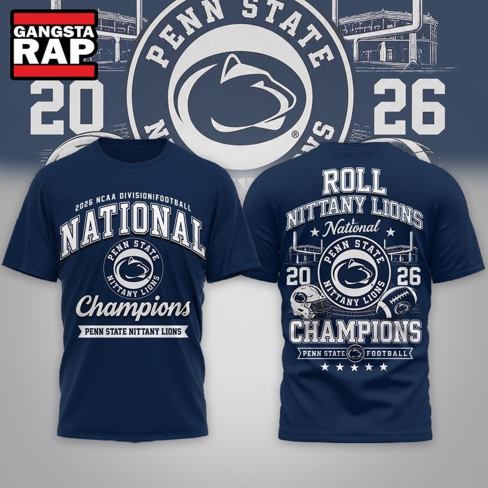 Penn State Nittany Lions NCAA Road to Glory 2026 Football Champions 3D Shirt , NCAA 3D Shirt Penn State Nittany Lions Ncaa Road TO Glory 2026 Football Champions 3D Shirt