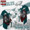 Philadelphia Eagles NFL Game Day Grateful Dead Baseball Jersey Shirt, NFL Baseball Jersey Philadelphia Eagles Nfl Game Day Grateful Dead Baseball Jersey Shirt