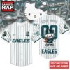 Philadelphia Eagles NFL Kitty Game Day Custom Baseball Jersey Shirt , NFL Baseball Jersey Philadelphia Eagles Nfl Kitty Game Day Custom Baseball Jersey Shirt