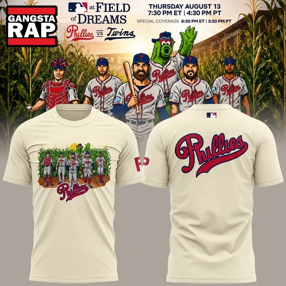 Philadelphia Phillies MLB at Field of Dreams 2026 3D Shirt , Music Trend Shirt Philadelphia Phillies MLB at Field of Dreams 2026 3D Shirt , Music Trend Shirt