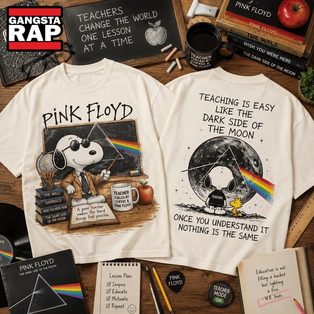 Pink Floyd x Snoopy Another Brick in the Classroom 3D Shirt , Music Trending 3D Shirt Pink Floyd X Snoopy Another Brick IN The Classroom 3D Shirt