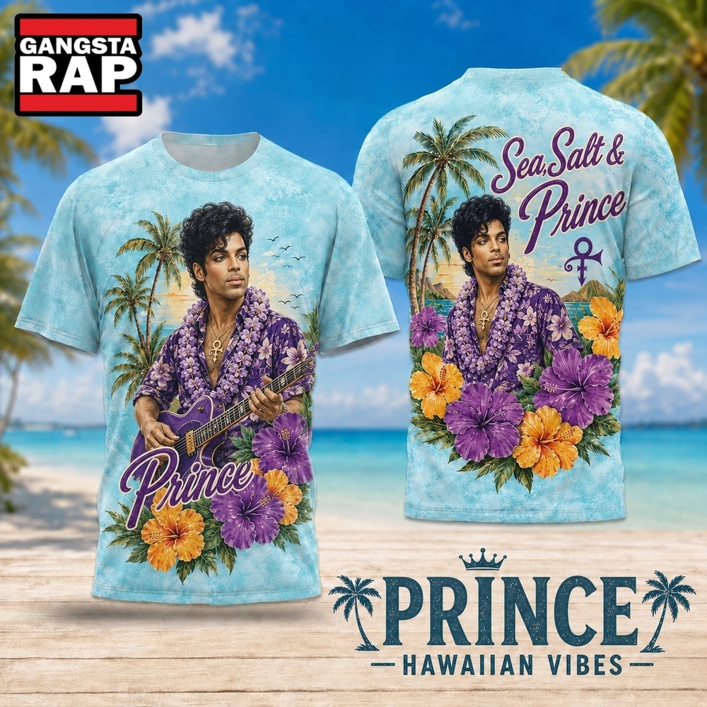 Prince Hawaiian Lei Purple Guitar 2026 3D Shirt , Trending 3D Music Shirt Prince Hawaiian Lei Purple Guitar 2026 3D Shirt