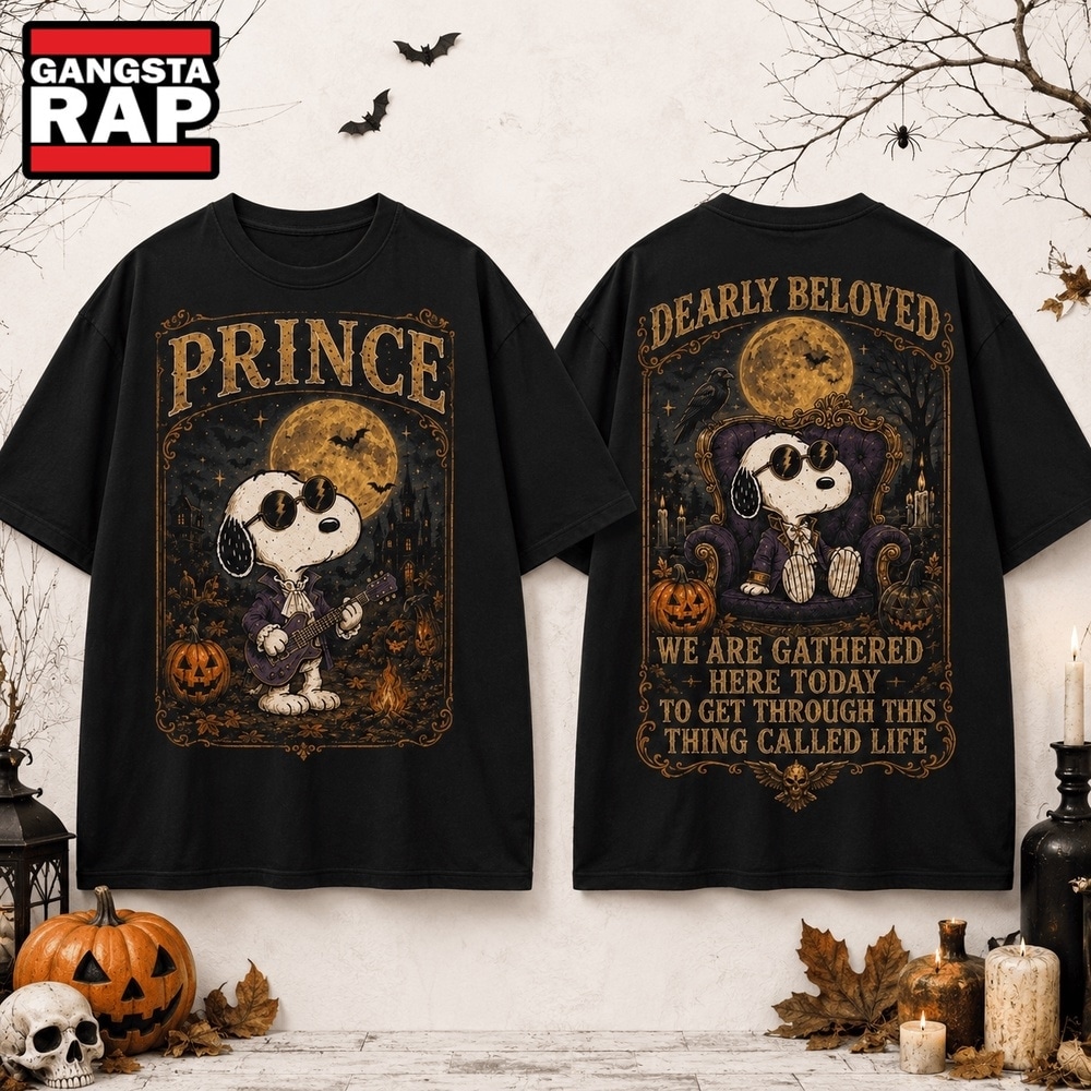 Prince x Snoopy Halloween Dearly Beloved, This Thing Called Life 3D Shirt , Music Trending 3D Shirt Prince X Snoopy Halloween Dearly Beloved This Thing Called Life 3D Shirt