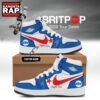 Robbie Williams BRITPOP World Tour 2026 Blue Air Jordan 1 Hightop Shoes , Trending Music Shoes Robbie Williams Britpop World Tour 2026 Blue Air Jordan 1 Hightop Shoes