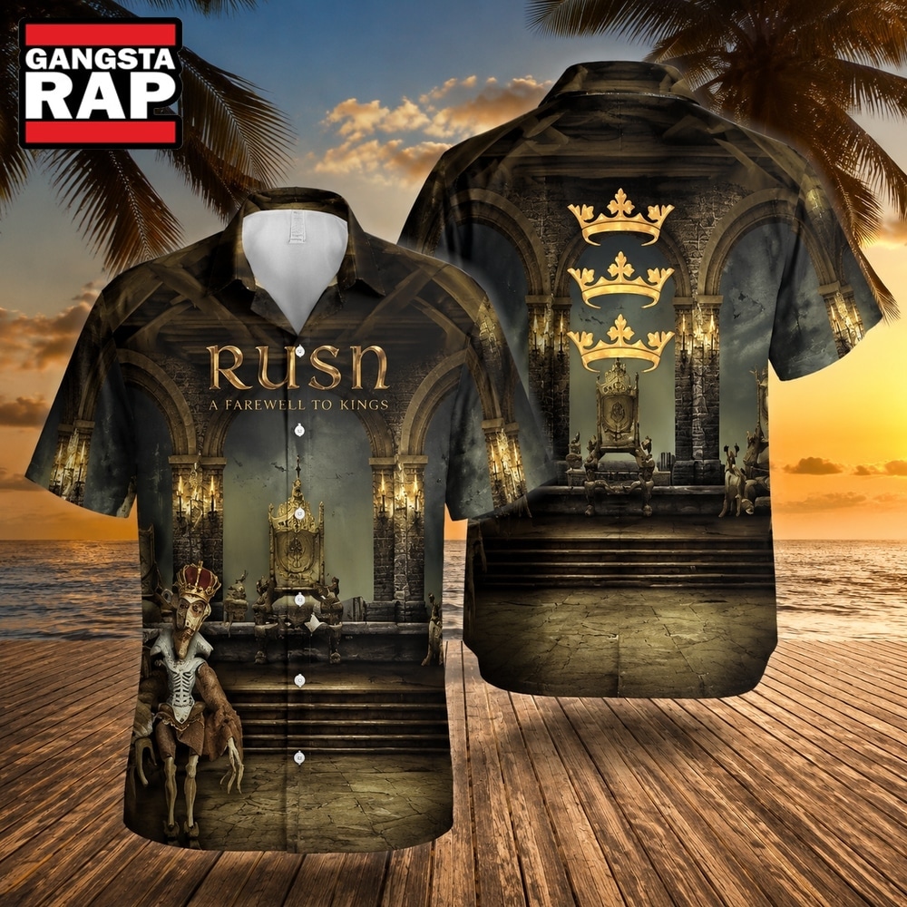 Rock Band Rush A Farewell To Kings Summer Aloha Hawaiian Shirt, Music Hawaiian Shirt Rock Band Rush A Farewell TO Kings Summer Aloha Hawaiian Shirt