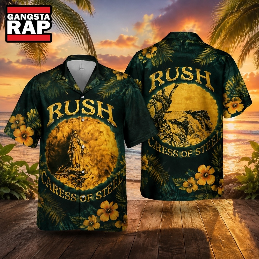 Rock Band Rush Caress Of Steel Summer Aloha Hawaiian Shirt, Music Hawaiian Shirt Rock Band Rush Caress OF Steel Summer Aloha Hawaiian Shirt