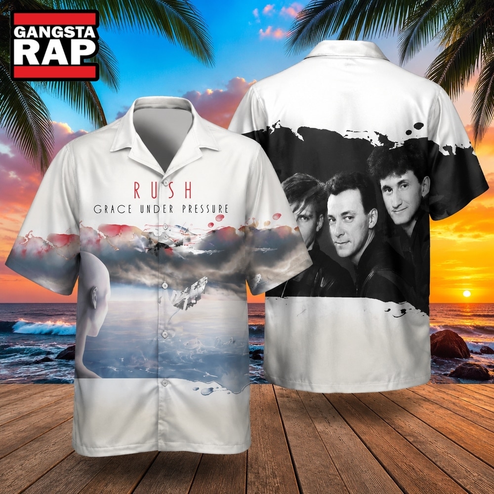 Rock Band Rush Grace Under Pressure Summer Aloha Hawaiian Shirt, Music Hawaiian Shirt Rock Band Rush Grace Under Pressure Summer Aloha Hawaiian Shirt
