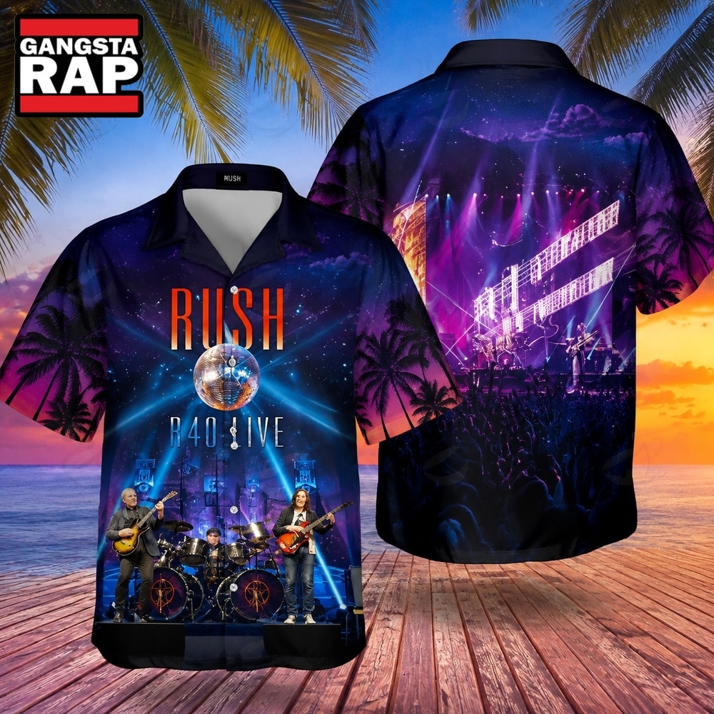 Rock Band Rush R40 Live Summer Aloha Hawaiian Shirt, Music Hawaiian Shirt Rock Band Rush R40 Live Summer Aloha Hawaiian Shirt