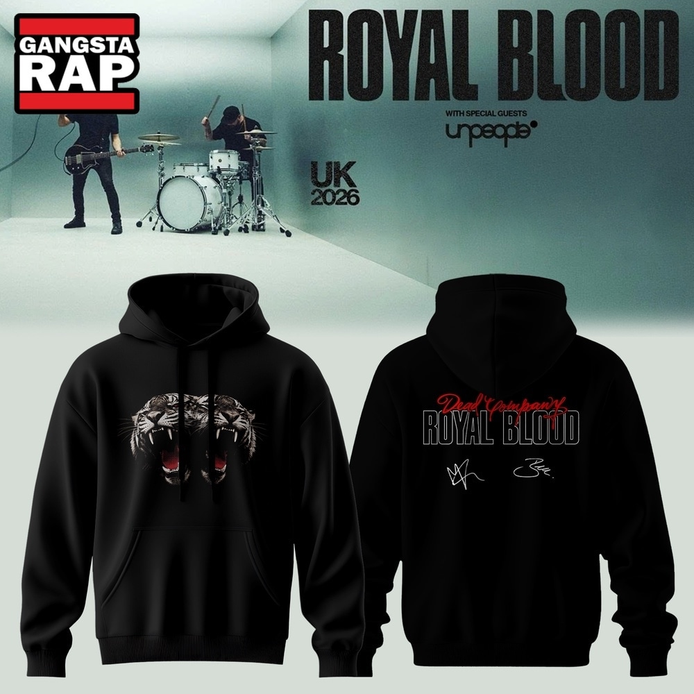 Royal Blood UK Tour 2026 Limited Edition Signature Black Hoodie, Trending 3D Music Shirt Royal Blood UK Tour 2026 Limited Edition Signature Black Hoodie, Trending 3D Music Shirt