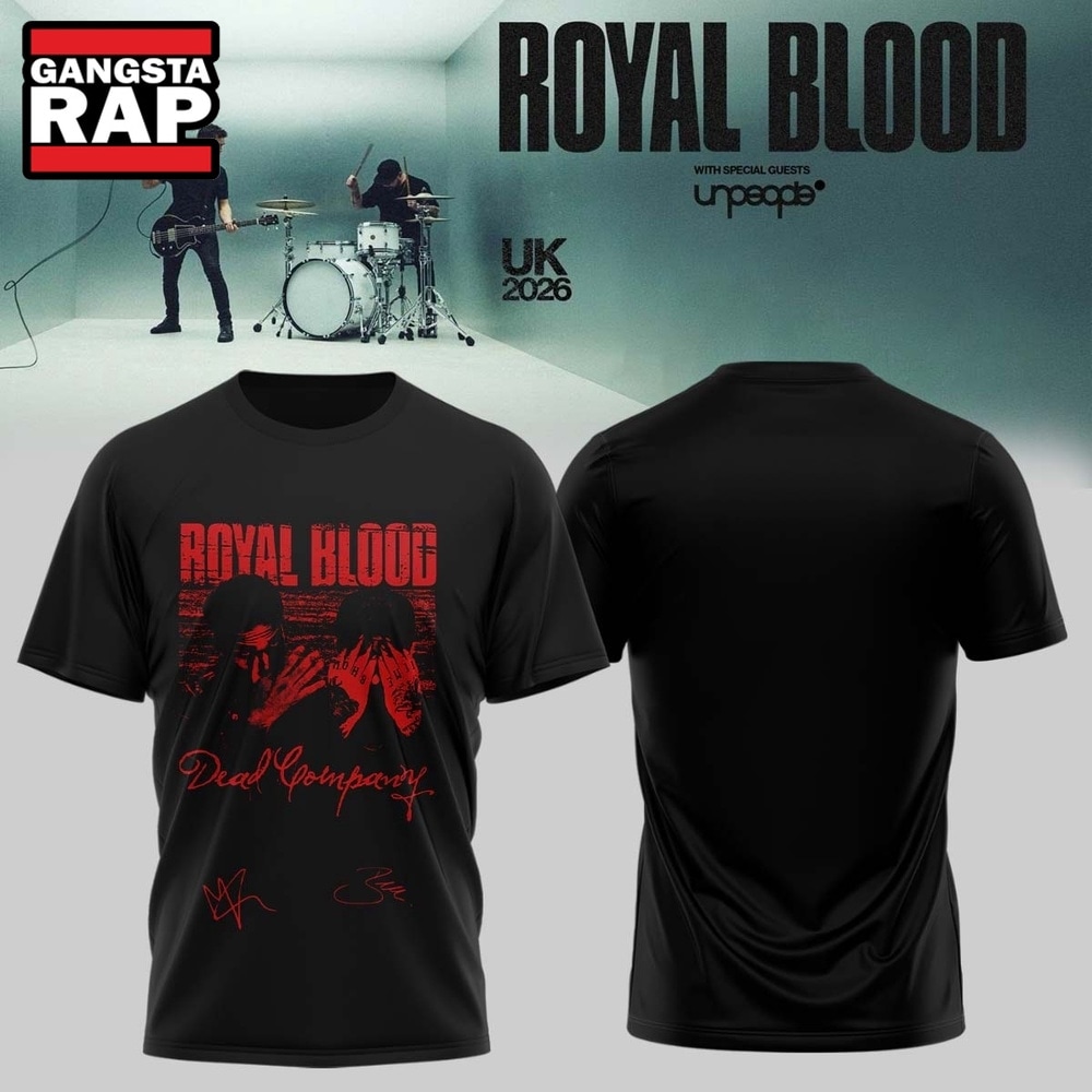 Royal Blood UK Tour 2026 Signature Graphic 3D Shirt, Trending 3D Music Shirt Royal Blood UK Tour 2026 Signature Graphic 3D Shirt, Trending 3D Music Shirt