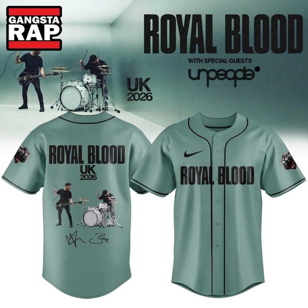 Royal Blood UK Tour 2026 Signature Limited Edition Baseball Jersey, Trending Music Jersey Royal Blood UK Tour 2026 Signature Limited Edition Baseball Jersey, Trending Music Jersey