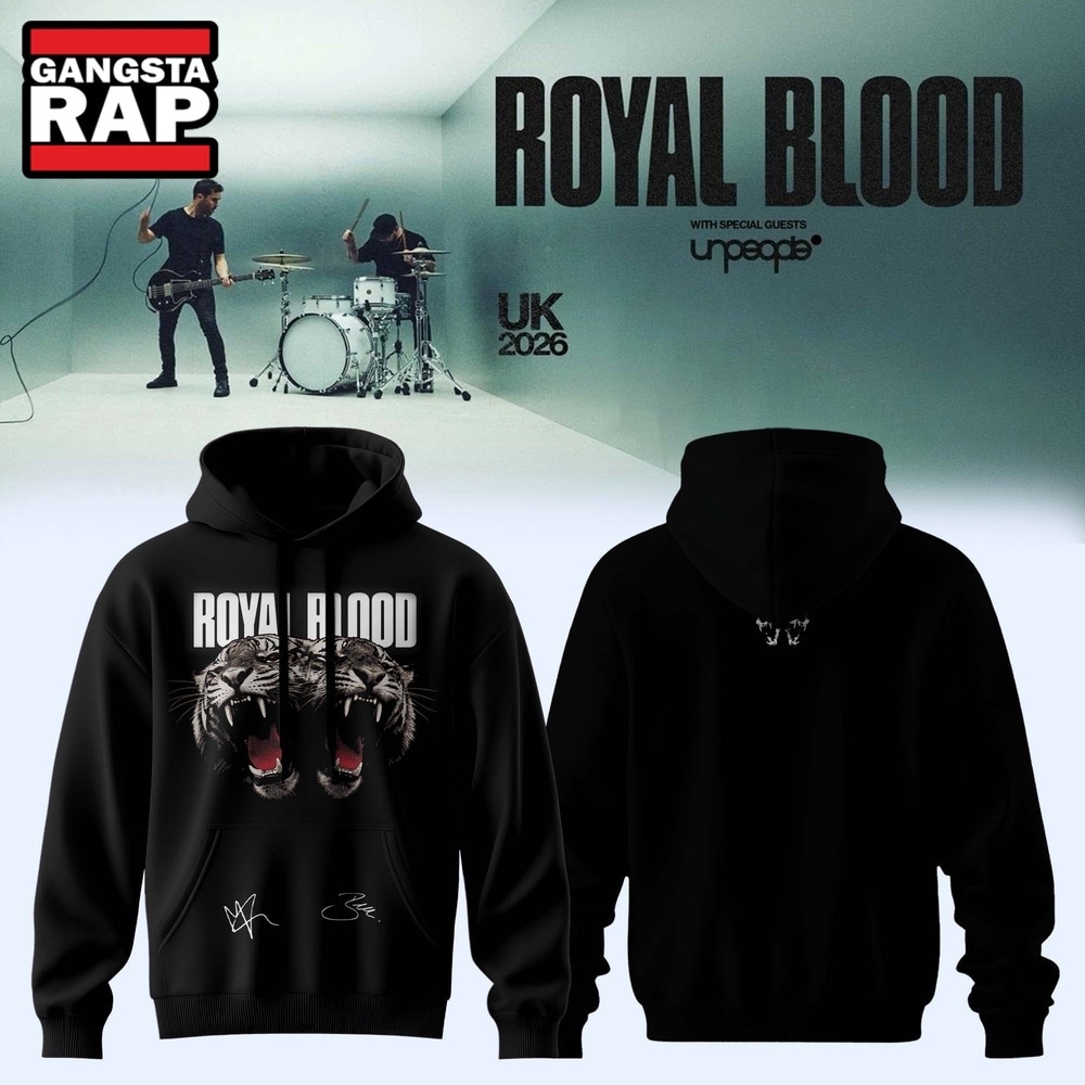 Royal Blood UK Tour 2026 Signed Black Hoodie, Trending 3D Music Shirt Royal Blood UK Tour 2026 Signed Black Hoodie, Trending 3D Music Shirt