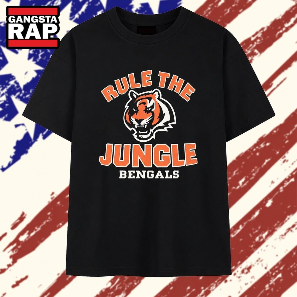 Rule the Jungle Cincinnati Bengals NFL Football T Shirt , Trending 2D Shirt Rule The Jungle Cincinnati Bengals Nfl Football T Shirt