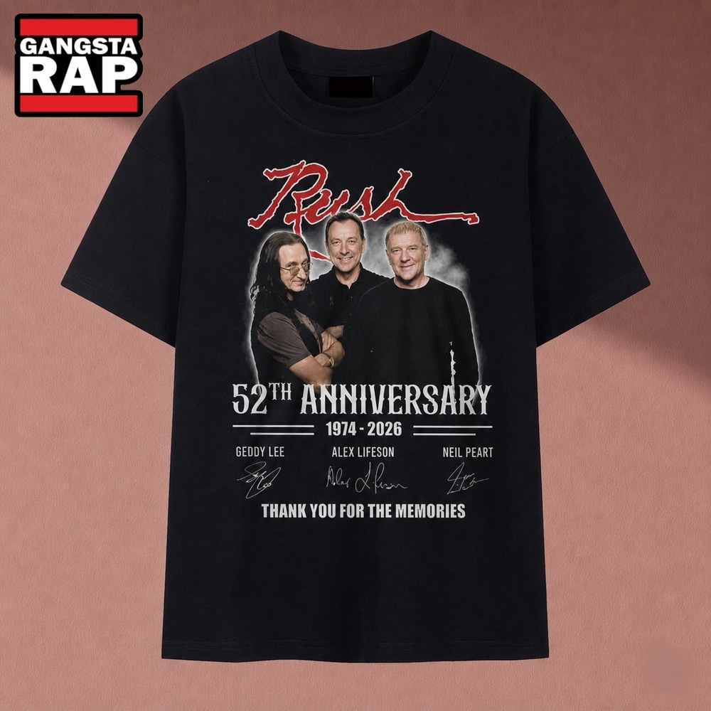 Rush Band 52th Anniversary 1974 2026 Thank You For The Memories T Shirt, Music 2D Shirt Rush Band 52th Anniversary 1974 2026 Thank You For The Memories T Shirt