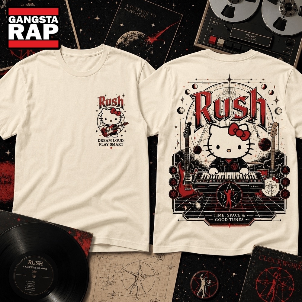 Rush Cosmic Dreamer Kitty Time Space and Good Tunes 3D Shirt , Trending 3D Music Shirt Rush Cosmic Dreamer Kitty Time Space And Good Tunes 3D Shirt