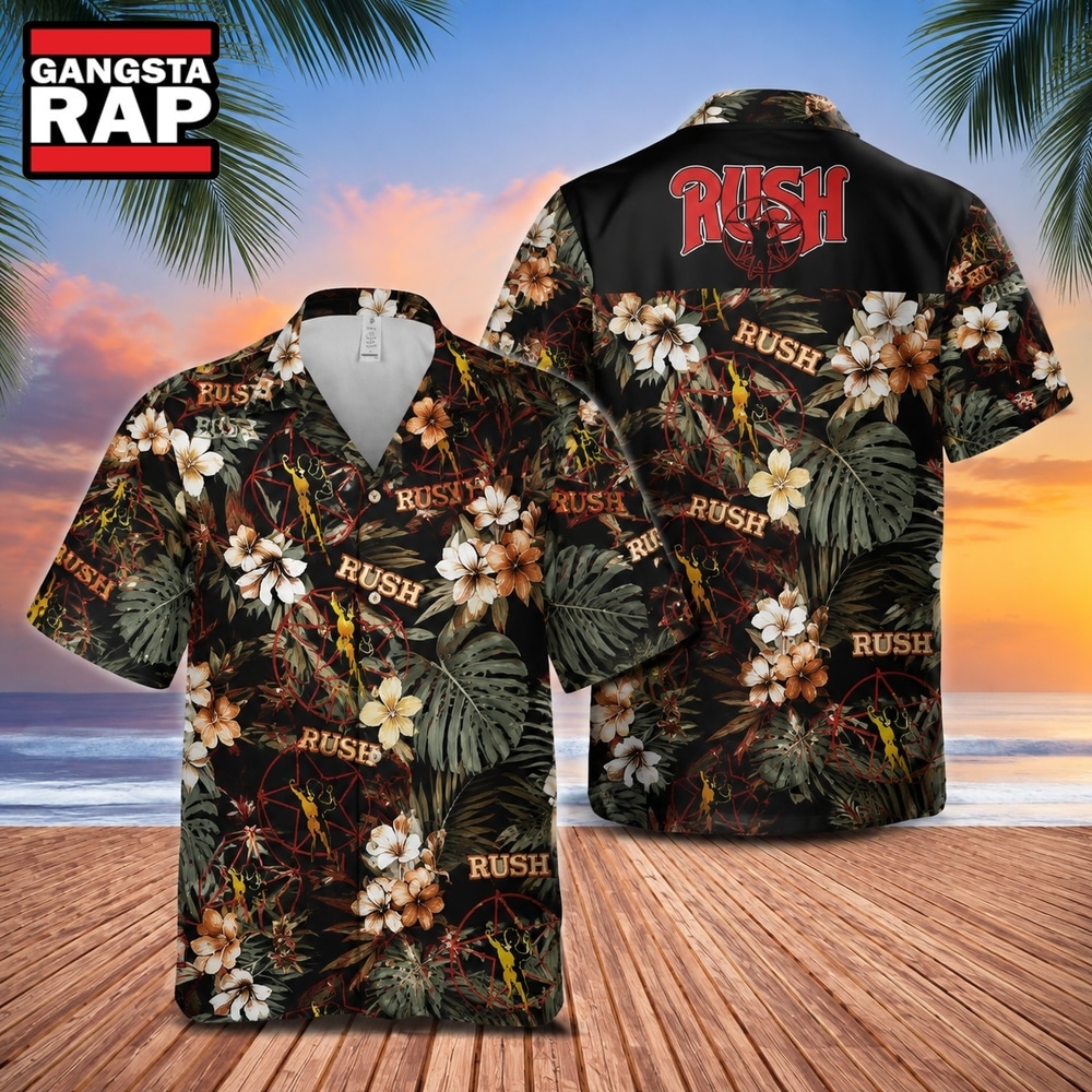 Rush Floral Spirit of Radio Hawaiian Shirt , Music Hawaiian Shirt Rush Floral Spirit of Radio Hawaiian Shirt , Music Hawaiian Shirt