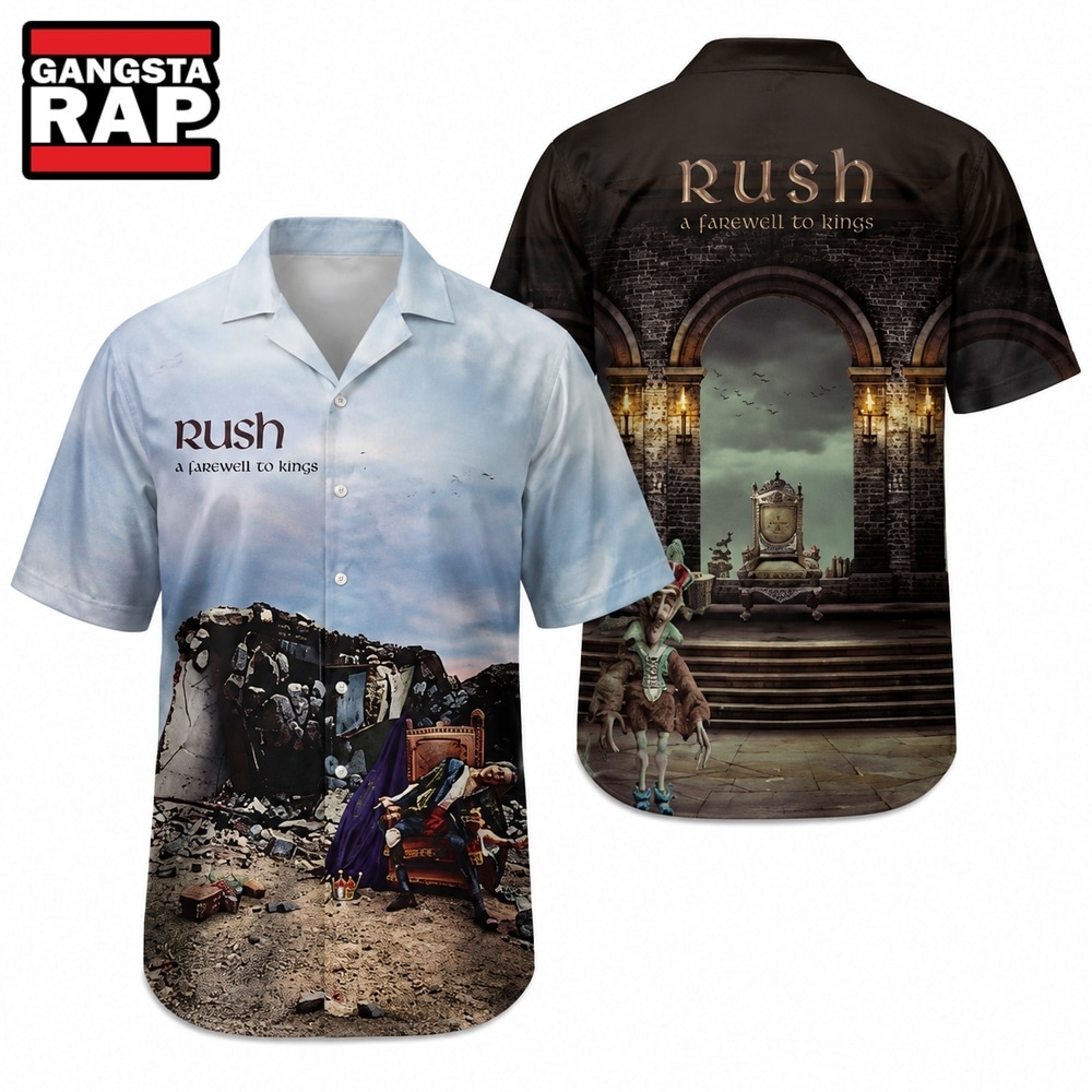 Rush Rock Band A Farewell To Kings Album Hawaiian Shirt, Music Hawaiian Shirt Rush Rock Band A Farewell TO Kings Album Hawaiian Shirt