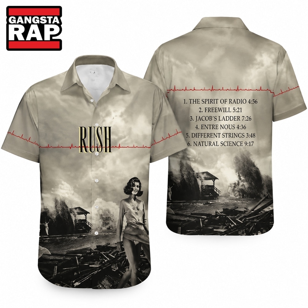 Rush Rock Band Permanent Waves Hawaiian Shirt, Music Hawaiian Shirt Rush Rock Band Permanent Waves Hawaiian Shirt