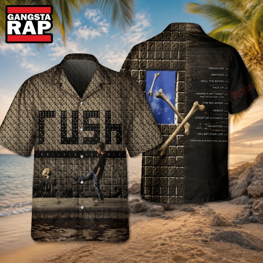 Rush Rock Band Roll the Bones Hawaiian Shirt, Music Hawaiian Shirt Rush Rock Band Roll The Bones Hawaiian Shirt