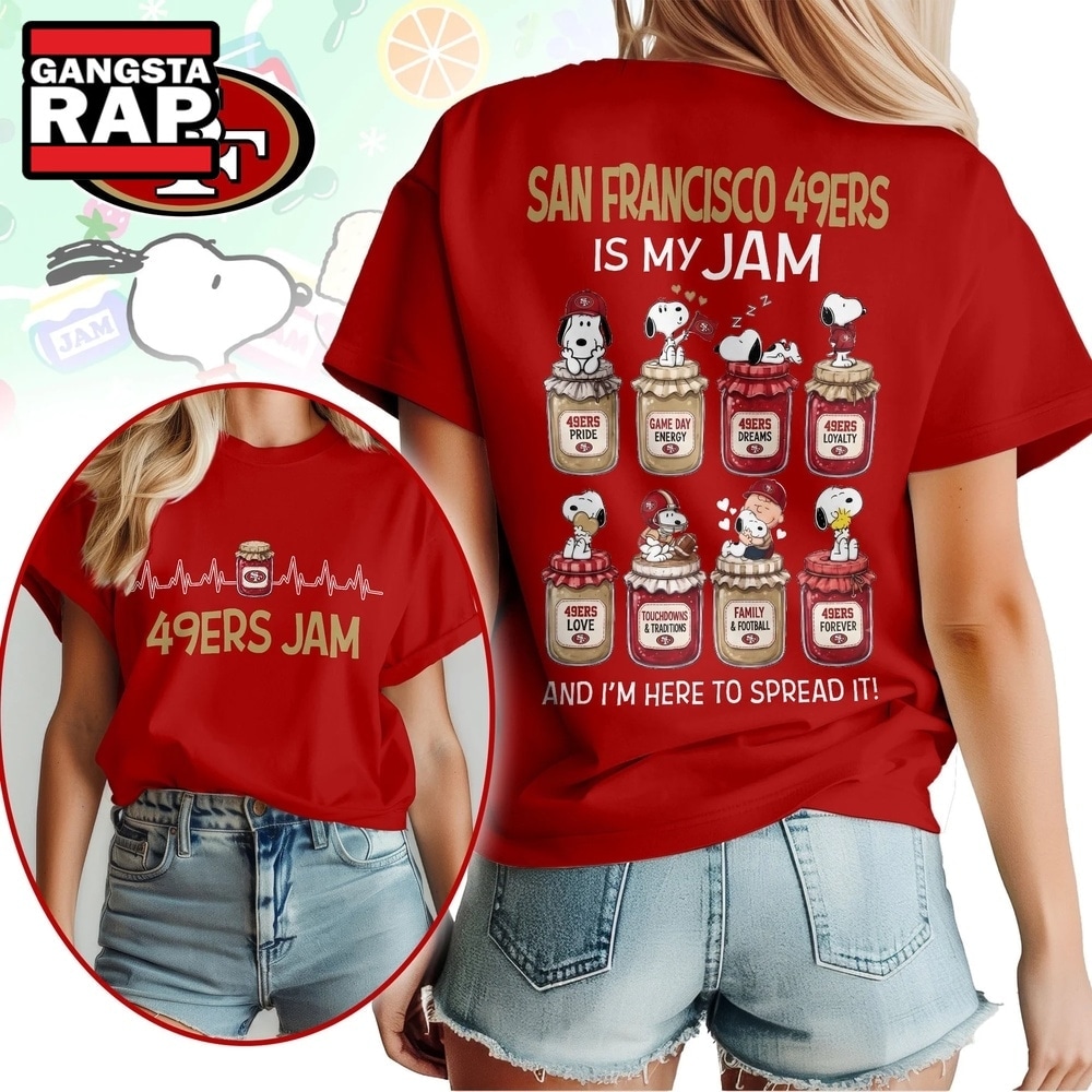 San Francisco 49ers NFL Jam Snoopy Peanuts Football Fan 3D Shirt, Football New Design Shirt San Francisco 49ers NFL Jam Snoopy Peanuts Football Fan 3D Shirt, Football New Design Shirt