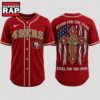 San Francisco 49ers NFL Stand For The Flag Kneel For The Cross Baseball Jersey Shirt , NFL Baseball Jersey San Francisco 49ers Nfl Stand For The Flag Kneel For The Cross Baseball Jersey Shirt