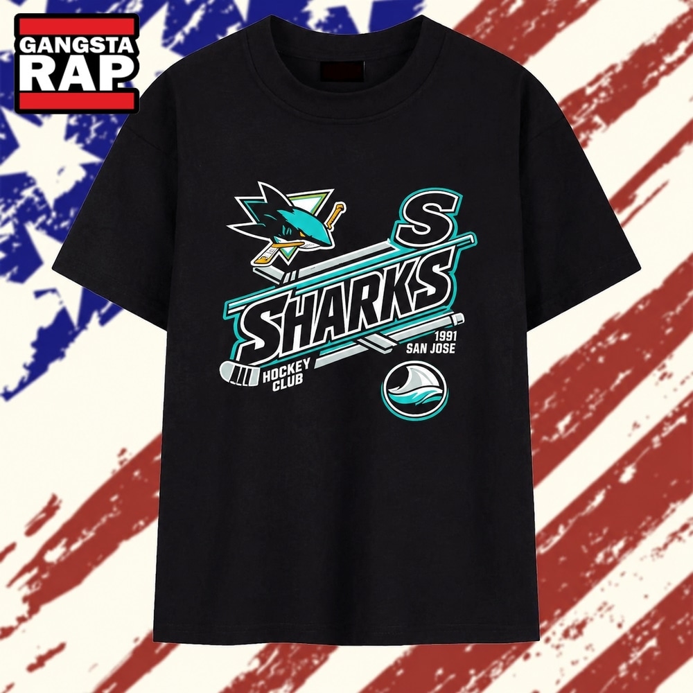 San Jose Sharks Hockey Club 1991 NHL T Shirt, Trending 2D Shirt San Jose Sharks Hockey Club 1991 Nhl T Shirt
