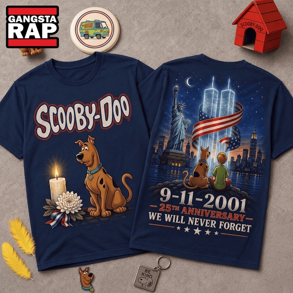 Scooby Doo 911 Memorial 25th Anniversary 3D Shirt , Trending 3D Music Shirt Scooby Doo 911 Memorial 25th Anniversary 3D Shirt