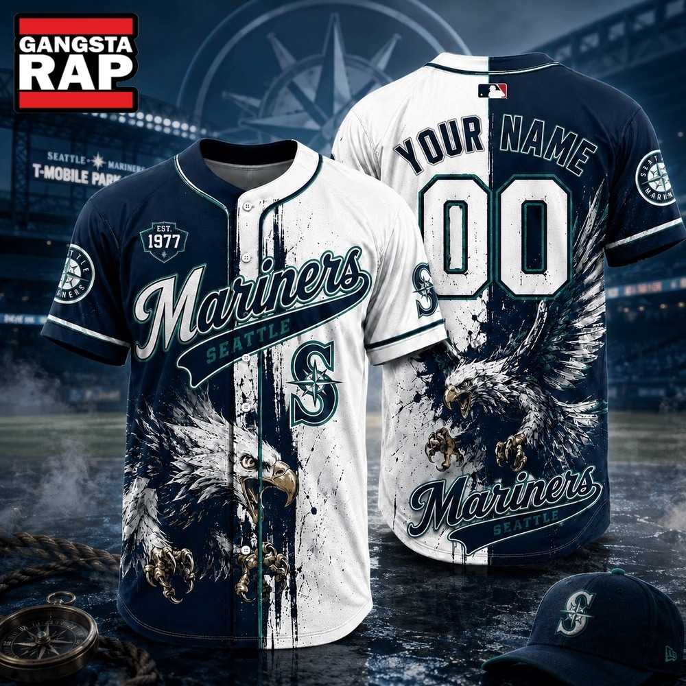 Seattle Mariners 2026 MLB Eagle America Personalized Baseball Jersey , MLB Baseball Jersey Seattle Mariners 2026 Mlb Eagle America Personalized Baseball Jersey