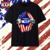Seattle Seahawks American flag ripped chest T Shirt , Trending 2D Shirt Seattle Seahawks American Flag Ripped Chest T Shirt