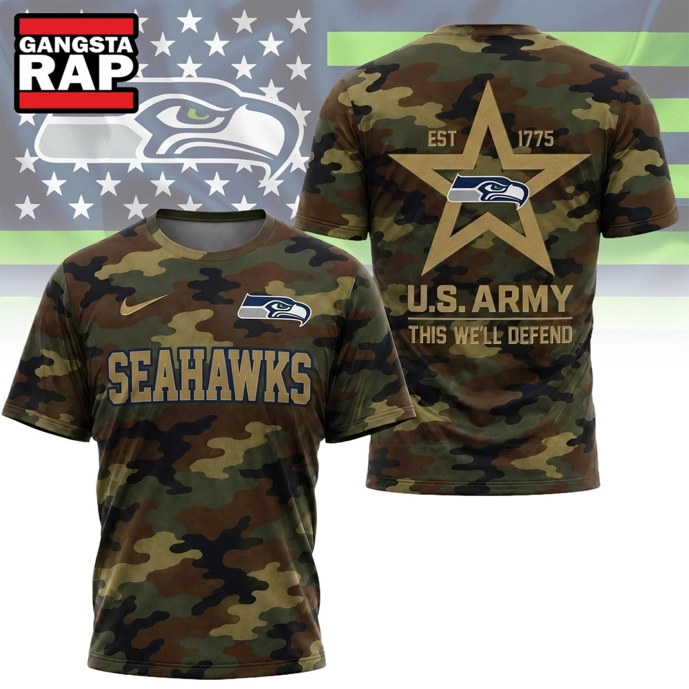 Seattle Seahawks NFL Veterans US Army Camo New Design 3D Shirt , Football New Design Shirt Seattle Seahawks NFL Veterans US Army Camo New Design 3D Shirt , Football New Design Shirt