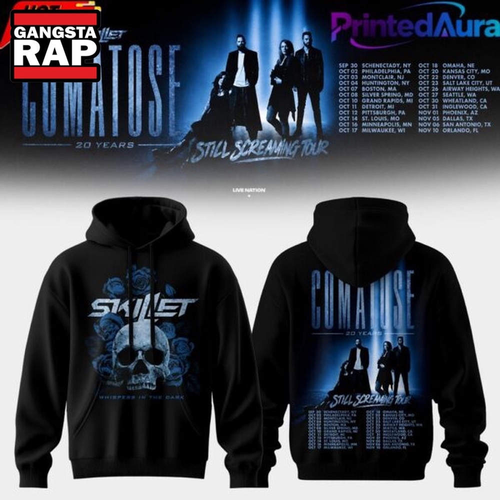 SKILLET COMATOSE 20 YEARS HOODIE, Trending 3D Music Shirt SKILLET COMATOSE 20 YEARS HOODIE, Trending 3D Music Shirt