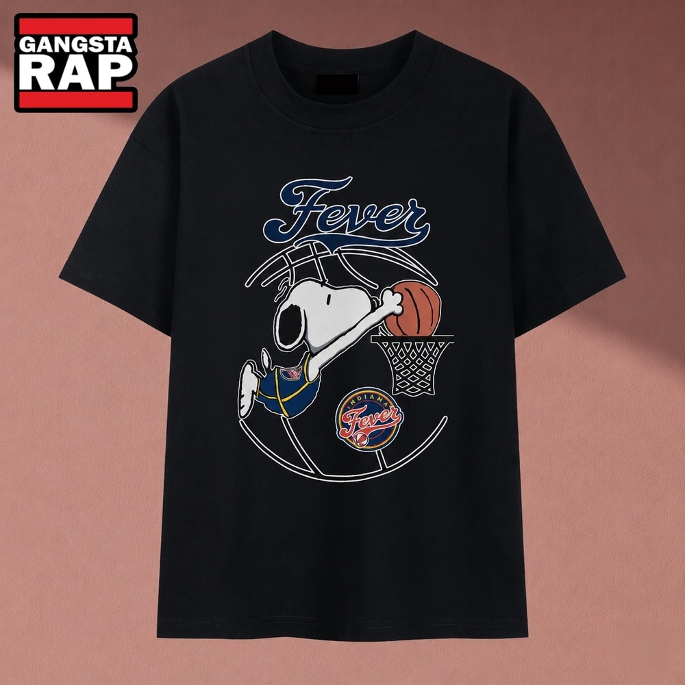 Snoopy Dunking Basketball Indiana Fever WNBA T Shirt , Music 2D Shirt Snoopy Dunking Basketball Indiana Fever Wnba T Shirt