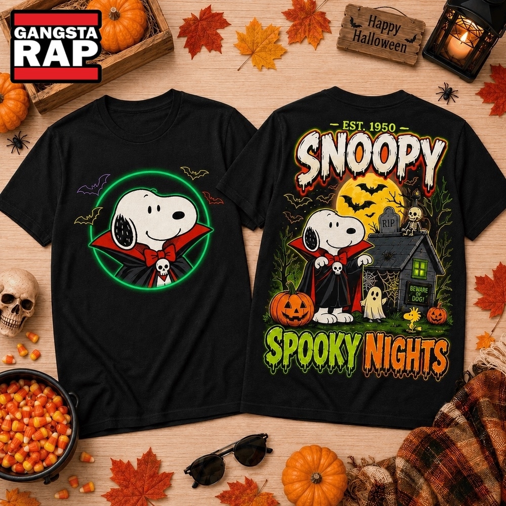 Snoopy Halloween Spooky Nights 3D Shirt , Trending 3D Music Shirt Snoopy Halloween Spooky Nights 3D Shirt , Trending 3D Music Shirt