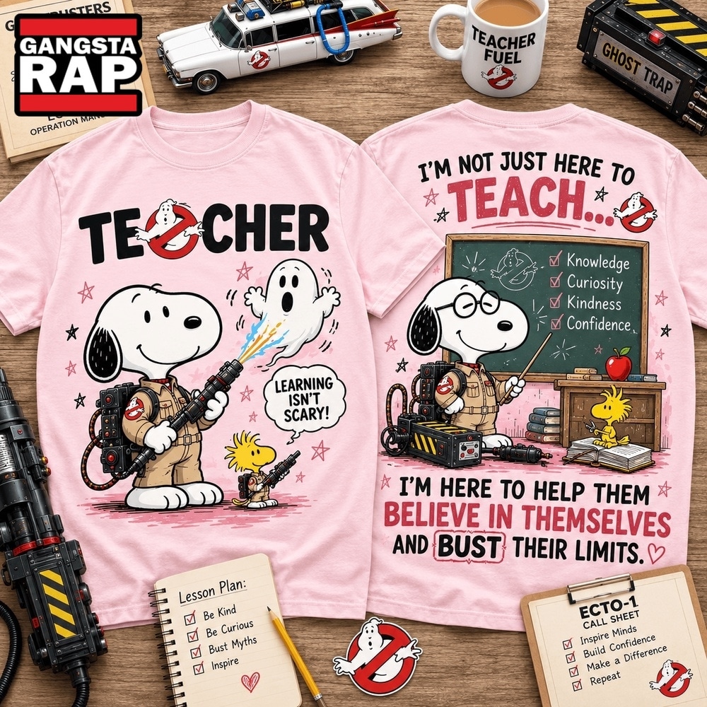 Snoopy Teacherbusters Learning Isn't Scary 3D Shirt , Music Trending 3D Shirt Snoopy Teacherbusters Learning Isn T Scary 3D Shirt