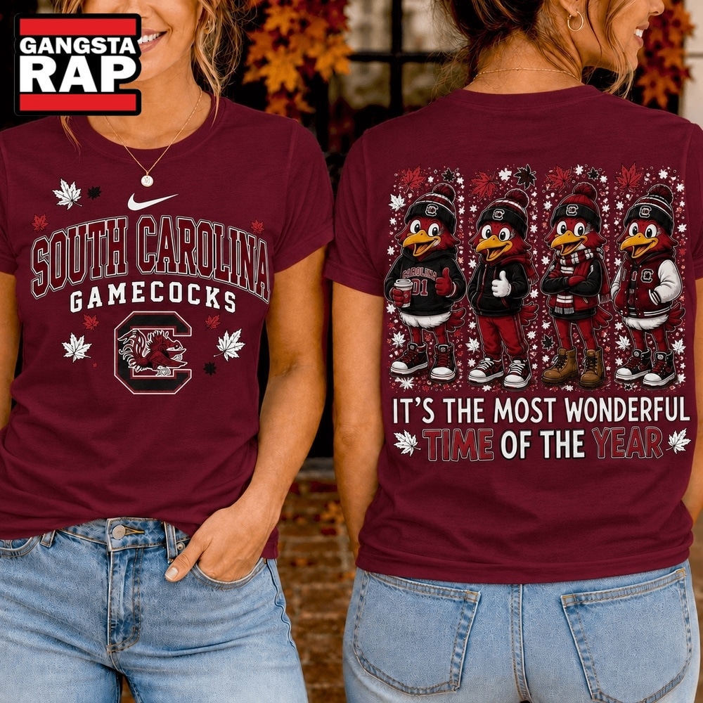 South Carolina Gamecocks 2026 NCAA Autumn Festive Cheer T Shirt , NCAA 3D Shirt South Carolina Gamecocks 2026 Ncaa Autumn Festive Cheer T Shirt