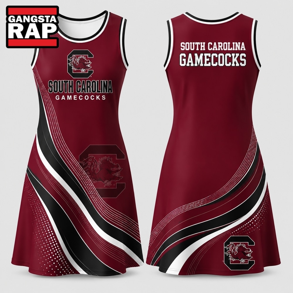 South Carolina Gamecocks NCAA Team Pride Women's Sleeveless Dress, NCAA Women Dress Shirt South Carolina Gamecocks Ncaa Team Pride Women S Sleeveless Dress