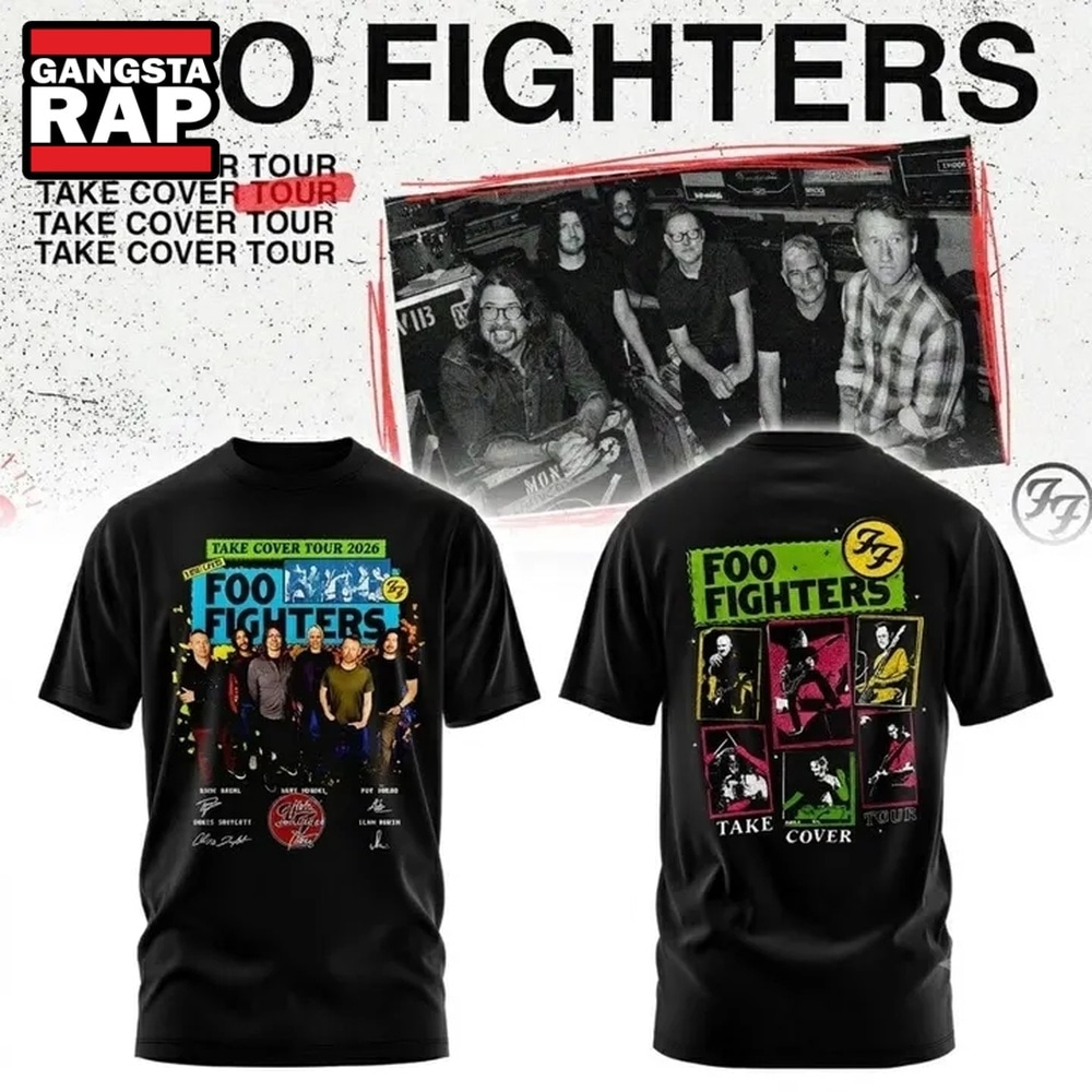 Special Shirt Foo Fighters, TAKE COVER TOUR 2026 T Shirt , Music Trending 3D Shirt Special Shirt Foo Fighters Take Cover Tour 2026 T Shirt