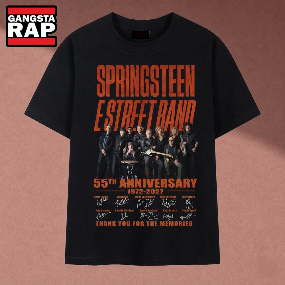Springsteen E Street Band 55th Anniversary 1972 2027 T Shirt, Music 2D Shirt Springsteen E Street Band 55th Anniversary 1972 2027 T Shirt
