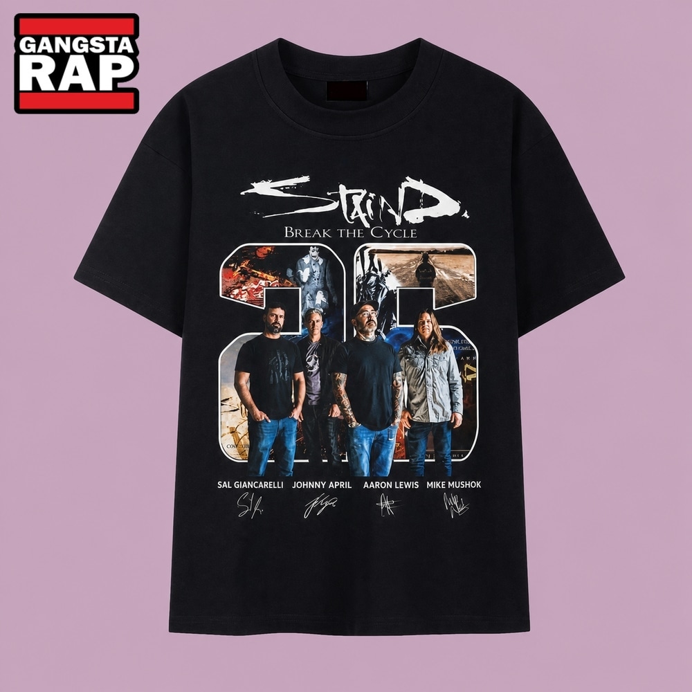 Staind Break The Cycle Members Signatures Vintage Rock Band T Shirt, Music 2D Shirt Staind Break The Cycle Members Signatures Vintage Rock Band T Shirt, Music 2D Shirt