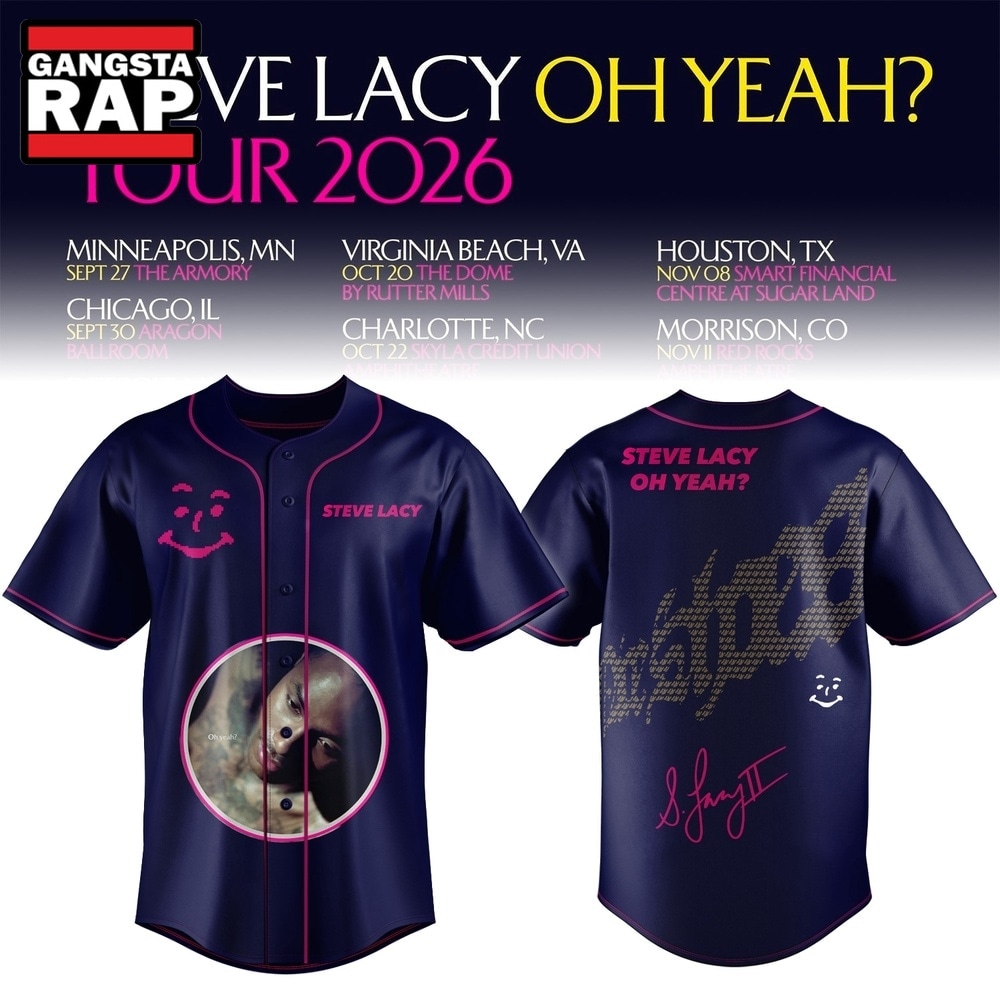 Steve Lacy Oh Yeah Tour 2026 Graphic Signature Baseball Jersey, Trending Music Jersey Steve Lacy Oh Yeah Tour 2026 Graphic Signature Baseball Jersey, Trending Music Jersey