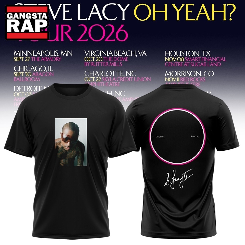 Steve Lacy Oh Yeah Tour 2026 Graphic Signature T Shirt, Trending 3D Music Shirt Steve Lacy Oh Yeah Tour 2026 Graphic Signature T Shirt, Trending 3D Music Shirt