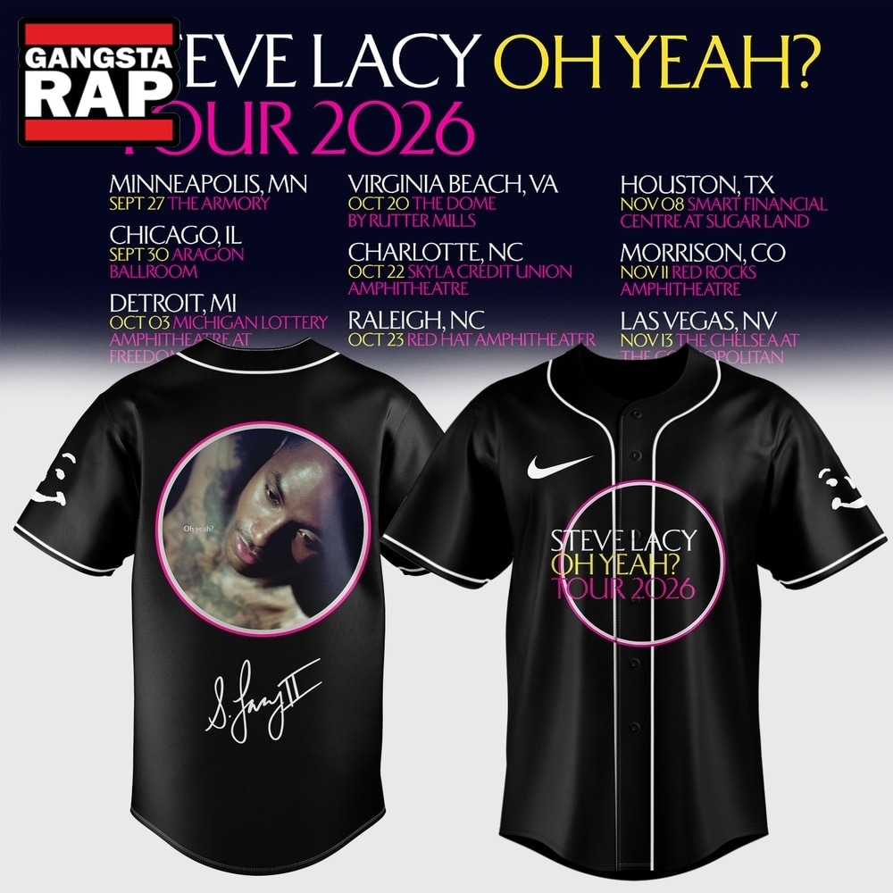 Steve Lacy Oh Yeah Tour 2026 Limited Edition Signature Baseball Jersey, Trending Music Jersey Steve Lacy Oh Yeah Tour 2026 Limited Edition Signature Baseball Jersey, Trending Music Jersey