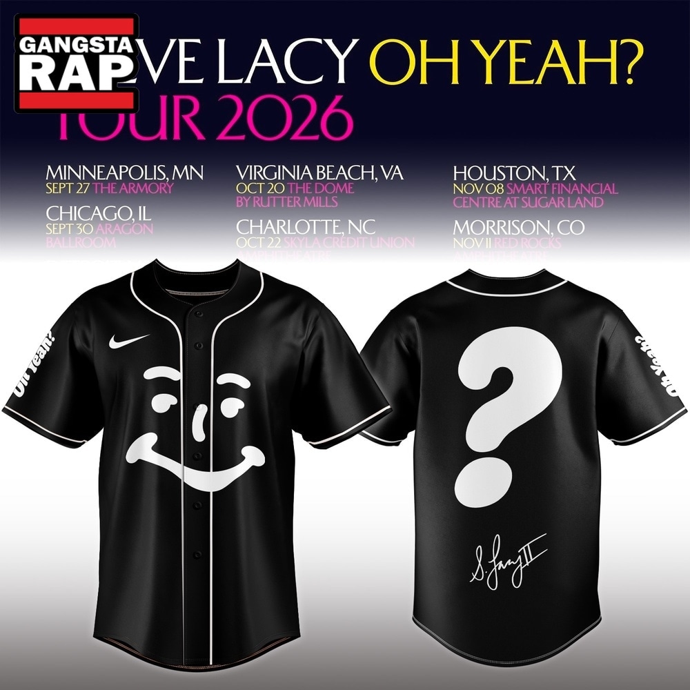 Steve Lacy Oh Yeah Tour 2026 Signature Baseball Jersey, Trending Music Jersey Steve Lacy Oh Yeah Tour 2026 Signature Baseball Jersey, Trending Music Jersey