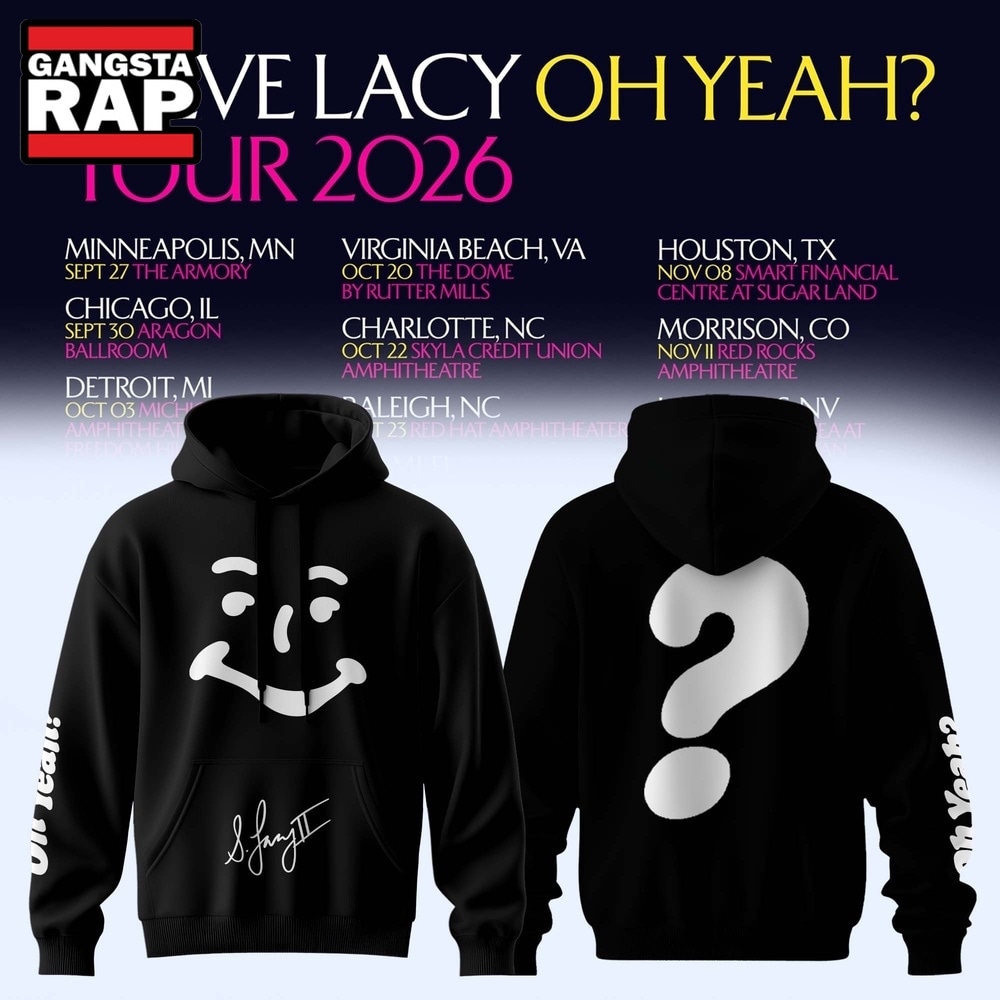 Steve Lacy Oh Yeah Tour 2026 Signature Black Hoodie, Trending 3D Music Shirt Steve Lacy Oh Yeah Tour 2026 Signature Black Hoodie, Trending 3D Music Shirt
