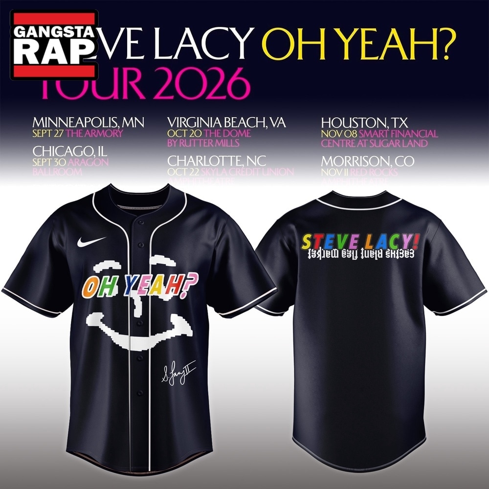 Steve Lacy Oh Yeah Tour 2026 Signature New Design Baseball Jersey, Trending Music Jersey Steve Lacy Oh Yeah Tour 2026 Signature New Design Baseball Jersey, Trending Music Jersey