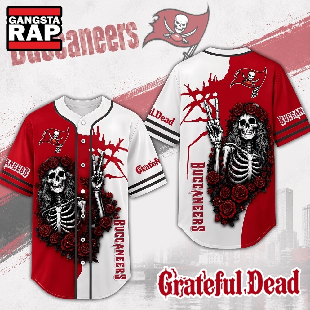 Tampa Bay Buccaneers NFL Game Day Grateful Dead Baseball Jersey Shirt, NFL Baseball Jersey Tampa Bay Buccaneers Nfl Game Day Grateful Dead Baseball Jersey Shirt