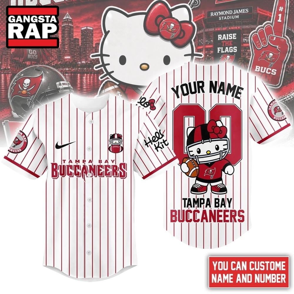 Tampa Bay Buccaneers NFL Kitty Game Day Custom Baseball Jersey Shirt , NFL Baseball Jersey Tampa Bay Buccaneers NFL Kitty Game Day Custom Baseball Jersey Shirt , NFL Baseball Jersey