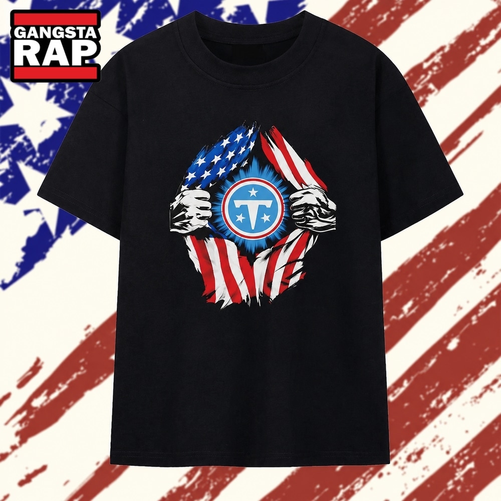 Tennessee Titans American flag ripped chest T Shirt , Trending 2D Shirt Tennessee Titans American flag ripped chest T Shirt , Trending 2D Shirt