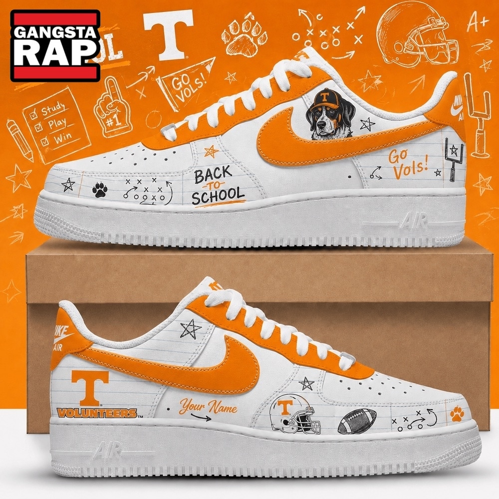 Tennessee Volunteers 2026 NCAA Football Back To School Air Force 1 Shoes Sneakers , NCAA Sport Sneakers Tennessee Volunteers 2026 Ncaa Football Back TO School Air Force 1 Shoes Sneakers